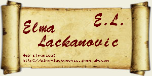 Elma Lackanović vizit kartica